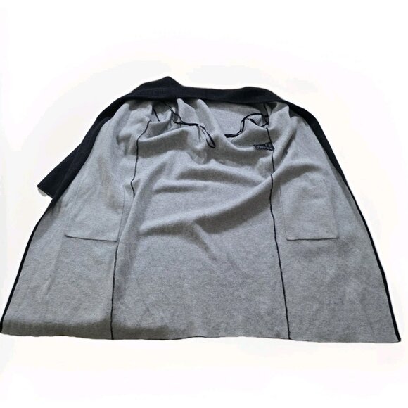 Babaton Lance Cardigan Womens L Gray LS Wool Blend Open Front Pockets Lagenlook - Picture 11 of 16